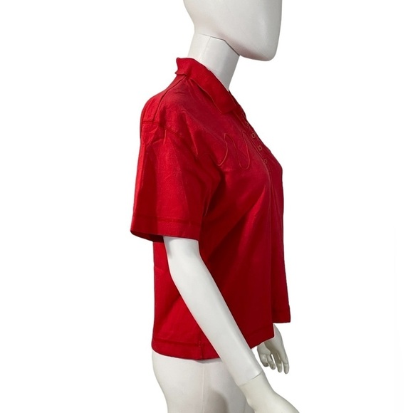Neiman Marcus Jane Tise Red Polo Shirt Size S - Picture 5 of 8